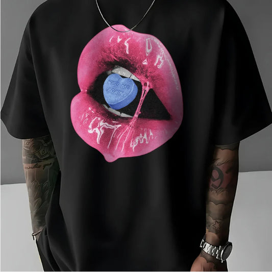 T-shirt Bold Lip Print