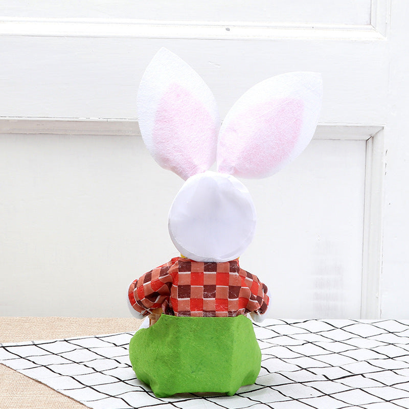 Cute Bunny Basket Easter Eggs Candy Gift Box Storage Rabbit Bag Party Decoration Home Decoration Accessories Easter Decor