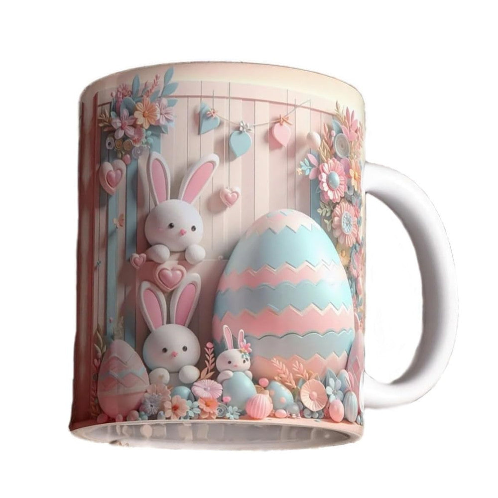 Easter Cartoon Rabbit Egg Mug