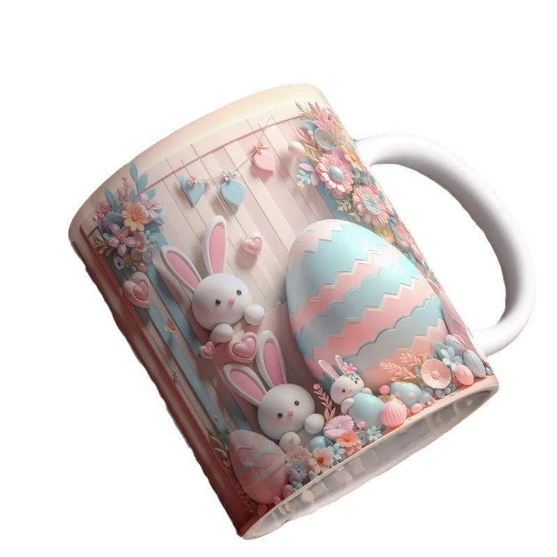 Easter Cartoon Rabbit Egg Mug