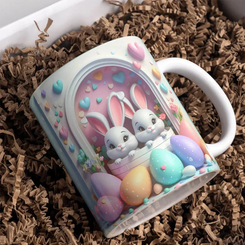 Easter Cartoon Rabbit Egg Mug