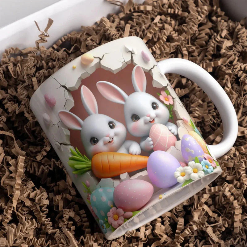 Easter Cartoon Rabbit Egg Mug